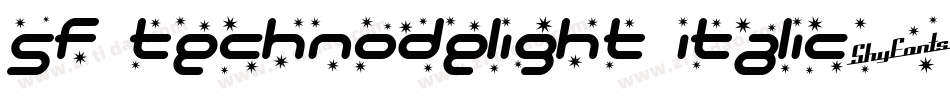 SF Technodelight Italic字体转换